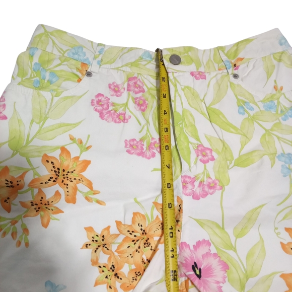 Averado Bessi Floral High Waist Zip Pocket Straight Leg Pants Spring Pastel - Picture 5 of 8